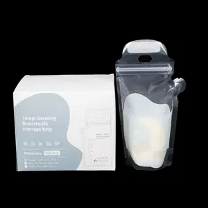 Custom Zipper Plastic Stand Up Packaging BPA free breast milk storage pouch breastmilk feeding storage bags with zipper
