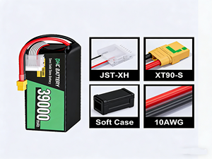 12S 44.4V 27000/30000/32000/36000/60000m/72000mAh 5C/8C/10C Semi-Solid State Lithium-Ion LiCoO2 Cathode 500 Cycles <b>Battery</b> Pack - Product Image 3