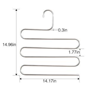 S-forma de <span class=keywords><strong>ropa</strong></span> de acero inoxidable perchas pantalones vaqueros bufanda ahorro de espacio perchas organizador de armario - Product Image 3