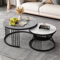 Ensemble de table basse moderne avec plateau en quartz noir et pieds en acier inoxydable, design durable pour le salon et la chambre à coucher