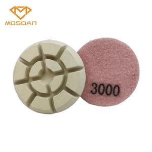 Almohadillas de pulido de diamante para hormigón, Unión de resina de suelo seco blanco de <span class=keywords><strong>3</strong></span> pulgadas - Product Image 5