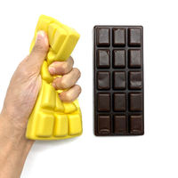 Jouet Squishy en PU en forme de barre de chocolat, à remontée lente, anti-stress, pour enfants, idéal pour les fêtes
