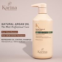 Champú de Aceite de Argán Sin Sulfatos para el Cuidado del Cuero Cabelludo Graso, Champú Clarificante con Control Natural de la Grasa, Marca Privada para Salón, Venta al Por Mayor