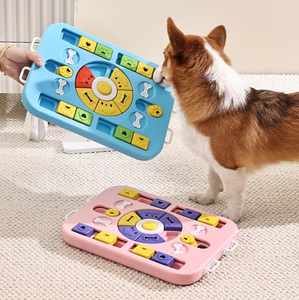 ชามใส่อาหารสุนัขทรงสี่เหลี่ยมใหม่เป็นมิตรต่อสิ่งแวดล้อมทันสมัยป้อนอาหารช้าออกแบบป้องกันสำลักแบบโต้ตอบป้องกันการท้องอืด - Product Image 1