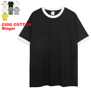 Maglietta sportiva girocollo con Logo grafico personalizzato maglietta vuota Ringer maglietta a maniche corte con colletto a contrasto in cotone maglietta da <span class=keywords><strong>uomo</strong></span> Ringer - Product Image 1