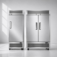 17,2 Cu.ft. Enkelvoudige roestvrijstalen massieve deur, voedselveilige 304 roestvrijstalen koelkast, commerciële inbouw vriezer