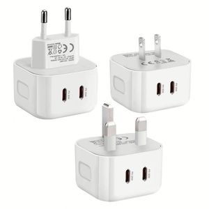 UK <b>Plug</b> 40w Fast Charging PD <b>Type</b> <b>c</b> <b>Adapter</b> 3pin Socket Dual Usb <b>C</b> Wall Charger Power <b>Adapter</b> with Retail Box - Product Image 5