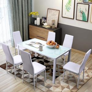 Muebles de Comedor, Juego de <span class=keywords><strong>Mesa</strong></span> <span class=keywords><strong>y</strong></span> <span class=keywords><strong>Sillas</strong></span> para Comedor, Muebles de Sala de Estar, <span class=keywords><strong>Mesa</strong></span> de Comedor Pequeña de Vidrio Ahorradora de Espacio para 4 Personas - Product Image 4