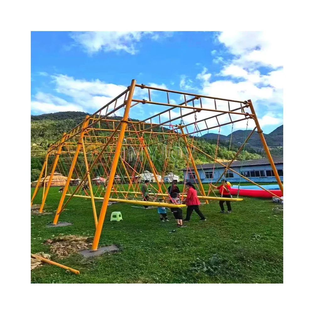 Özelleştirilmiş açık kapalı eğlence çocuk sürmek eğlenceli parkı ekipmanları metal veranda oyun yetişkinler için salıncak seti