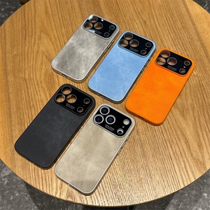 Funda de Teléfono Móvil Antideslizante con Textura de Mezclilla y Ventana Grande para iPhone 14 15 16 17 Pro Max, Protección Anticaídas - Product Image 1