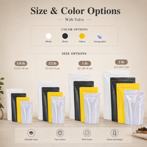 Pochette zippée haut de gamme personnalisable avec logo |    Sacs d'emballage alimentaire refermables de qualité alimentaire en 4 couleurs - Product Image 6