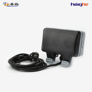 ปลั๊กไฟกันน้ำกลางแจ้ง IP66 2 ช่องเสียบมาตรฐานยุโรป พร้อมสายไฟสำหรับใช้งานกลางแจ้ง - Product Image 3