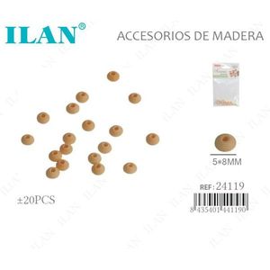 Perline in legno ILAN 5x8mm per accessori di abbigliamento - Product Image 1
