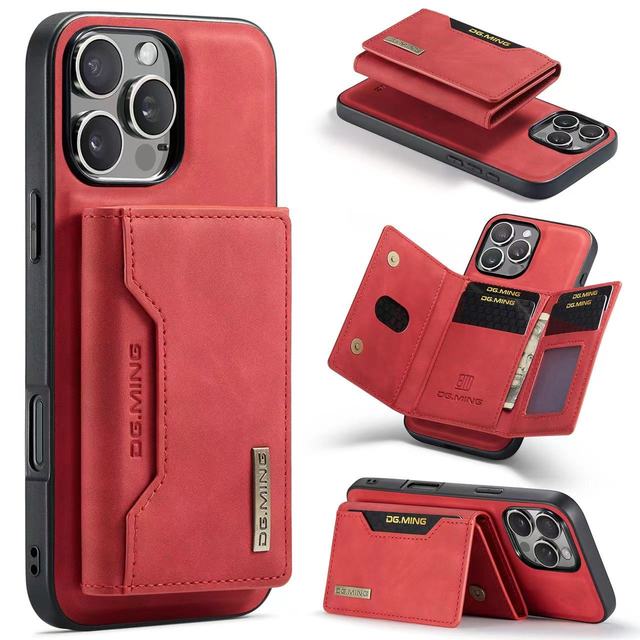 DG.MING Magnetic Detachable 2 in 1 PU Leather Wallet Kickstand Phone Case for iPhone 16 Pro Max 16pro 16 Flip Wallet Case