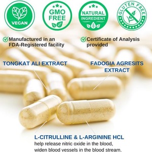 Cápsula mixta Tongkat Ali de paquete OEM formulada con extracto de Fadogia Agrestis, cápsulas de Tongkat Ali de hierbas naturales para la salud de los hombres - Product Image 5