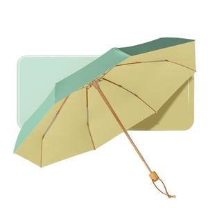 Cinq plis 8 os coloré manche en bois massif <span class=keywords><strong>parapluie</strong></span> simple pour hommes et femmes <span class=keywords><strong>petit</strong></span> et frais avec impression de logo personnalisé - Product Image 6