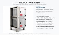 Purificateur d'huile et de fumée en acier inoxydable, filtre électrostatique ESP, nettoyeur de fumée à basse altitude pour cuisine commerciale, ventilation de restaurant