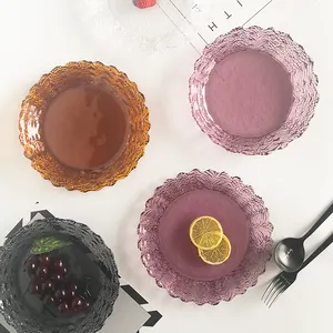 高品质不同颜色的玻璃餐具玻璃器皿玻璃板餐厅