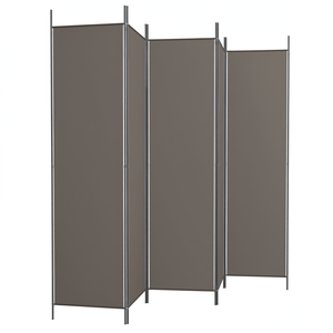 Separador de Ambientes de Tela de 5 Paneles, 98.4x78.7 Pulgadas, Color Antracita, Minimalista, Plegable - Product Image 1