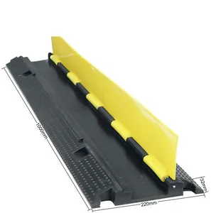 Heavy Duty 1 Channel Rubber Ramp Event Cord Bridge Cable Protector