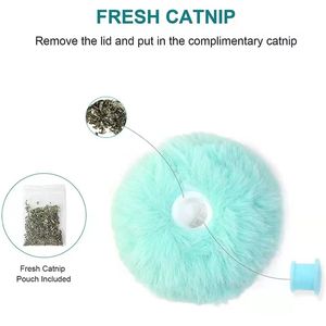 Mignon drôle en peluche pour animaux de compagnie jouer coup de pied électrique couinement jouet balle avec cataire pour l'exercice de chat - Product Image 2