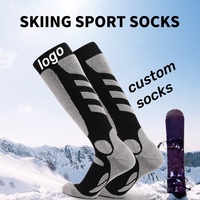 2024 chaussettes d'hiver en laine mérinos durables confortables pour adultes chaussettes de chasse de ski de snowboard chaudes épaisses avec Logo de corps tricoté