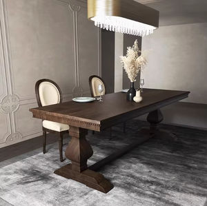 Sıcak Fırsat Düşük Fiyat Modern Avrupa Ev Mobilyası Özelleştirilmiş Boyut Dikdörtgen Doğal Kenarlı Masif Ceviz Otel Yemek Masası Ahşap Levha - Product Image 2