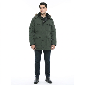 Chaqueta de Invierno Personalizada, Cálida, Impermeable, Cortavientos, con Capucha, Unisex, para Hombre, Chaqueta Larga Acolchada con Cremallera - Product Image 1