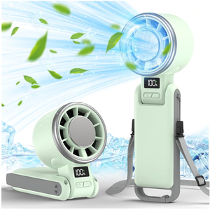 Ventilador Portátil Recargable sin Aspas, Personalizado, Eléctrico, con Pantalla Digital, 3600 mAh, Mini Ventilador Pequeño - Product Image 1