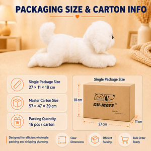 Fabricant de jouets en peluche réalistes pour chiens maltesiens OEM, logo personnalisé, marque privée, fournisseur en gros d'animaux en peluche - Product Image 6