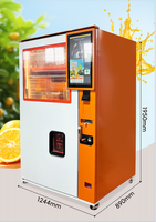 Máquina Expendedora Automática de Zumo de Naranja, Capacidad de 1300L, Pantalla Táctil de 22 Pulgadas, Función de Autolimpieza, Múltiples Métodos de Pago (Monedas/QR/Tokens)