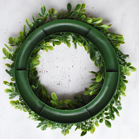 AYOYO couronnes et plantes couronne de fleurs artificielles décoration de porte couronne de fleurs de buis fournitures de mariage pendentif anneau d'herbe