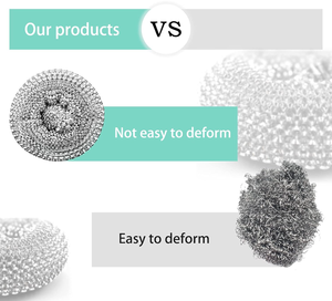 Lot de 10 éponges en acier inoxydable pour épurateur de laine en acier inoxydable, brosses de <span class=keywords><strong>nettoyage</strong></span> de cuisine utilisées comme outil de lavage efficace, vente en gros - Product Image 2