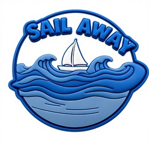 Parches Personalizados de Silicona Suave con Logotipo 3D en Relieve, Forma Redonda, para Coser en Gorras, Parches de PVC de Goma Suave - Product Image 3