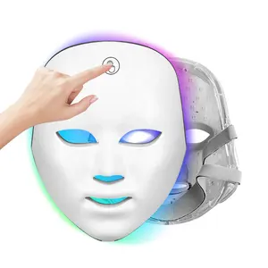 Skin Rejuvenation Anti Acne Wrinkle Removal Led Face Mask Photon Therapy Usb Charge 7 Colors Led Face Wireless Facial Mask