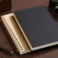 Carnet à spirale en papier kraft B5 A5 personnalisable pour étudiants, examens, exercices, pages vierges, quadrillées, lignées horizontales