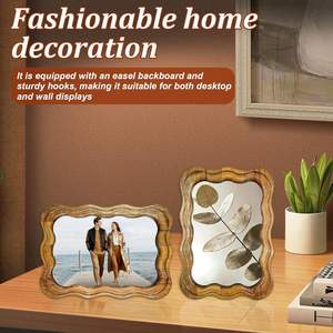 Cadres ondulés en MDF pour table, style vague, 4x6 pouces, cadre photo en bois ondulé - Product Image 5
