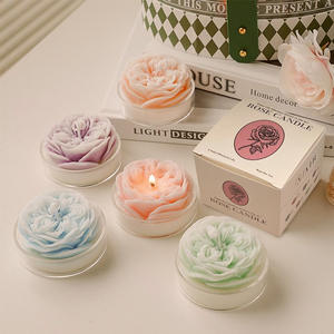 เทียนหอมกลิ่นกุหลาบ ทำจากขี้ผึ้งถั่วเหลือง ผลิตเองจากโรงงาน ขายส่ง เหมาะสำหรับเป็นของขวัญวันวาเลนไทน์ วันเกิด หรือของขวัญวันสำคัญอื่นๆ - Product Image 2