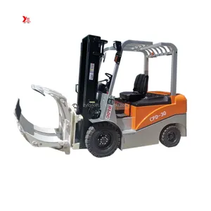 ZY kertas elektrik Roll Clamp Stacker 300 500 800 kg 1t 1.5t 2t Forklift pengangkat dengan rotasi 360 derajat