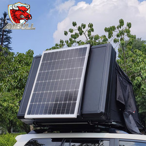 Tente de toit de voiture Ambull 4x4 tout-terrain pour 2-3 personnes, avec panneaux solaires à double fente améliorés, coins en aluminium, coque rigide - Product Image 4