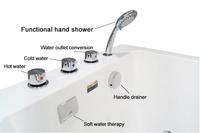 Baignoire spa thermostatique pour bébé de 43 pouces, baignoire pour nouveau-né à bulles d'air, baignoire pour bébé en acrylique