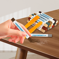 Kit de réparation de meubles en bois 22 pièces, résultat durable, crayons de couleur assortis pour le bois avec grattoir pour le sol, l'armoire, la table, la porte