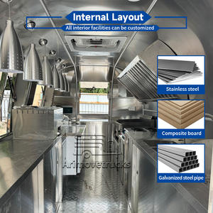 Remorque alimentaire entièrement équipée, camion de restauration pour boissons fraîches, camion de restauration pour <span class=keywords><strong>kebab</strong></span>, remorques de restauration BBQ certifiées DOT USA avec véranda et toilettes intégrées - Product Image 3