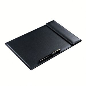Porte-documents de bureau personnalisé avec logo, format A4, en cuir PU, avec porte-stylo, pour réunions d'entreprise - Product Image 3