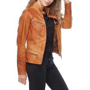 Veste en cuir de mouton véritable vintage 2026 pour femme – Prix de gros, excellente qualité - Product Image 3