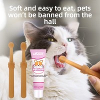 Brosse à doigts pour le nettoyage des dents des chiens et des chats avec dentifrice, nettoyant buccal efficace pour éliminer l'halitose et éliminer le tartre