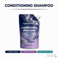 Pochette souple personnalisée avec bec verseur pour emballage de shampoing et après-shampoing, sac liquide réutilisable haute barrière avec buse