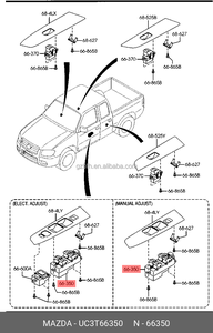 สวิตช์ควบคุมการยกหน้าต่างสวิตช์ไฟรถยนต์ UR56-66-370สำหรับ Ford <span class=keywords><strong>Ranger</strong></span> MAZDA BT-50สวิตช์แบบปุ่มกดสำหรับรถยนต์ UR5666370 - Product Image 6