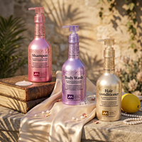 Ensemble de bouteilles vides en aluminium pour lavage et soin, shampoing, après-shampoing, gel douche, 30-500 ml, emballage personnalisé avec logo, boîte cadeau pour salon, hôtel
