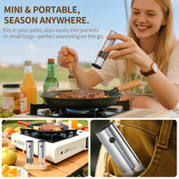 Ensemble de moulins à poivre électriques miniatures avec logo personnalisé, sans MOQ, rechargeables, en acier inoxydable, avec base, pour cadeau promotionnel